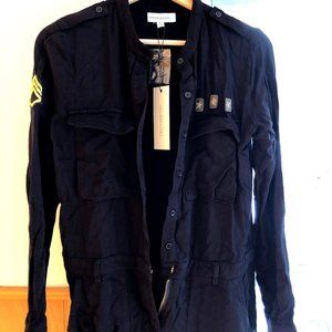 Dance & Marvel Black Long Sleeve Patch Jumpsuit